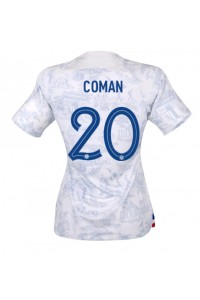 Frankrike Kingsley Coman #20 Fotballdrakt Borte Klær Dame VM 2022 Korte ermer